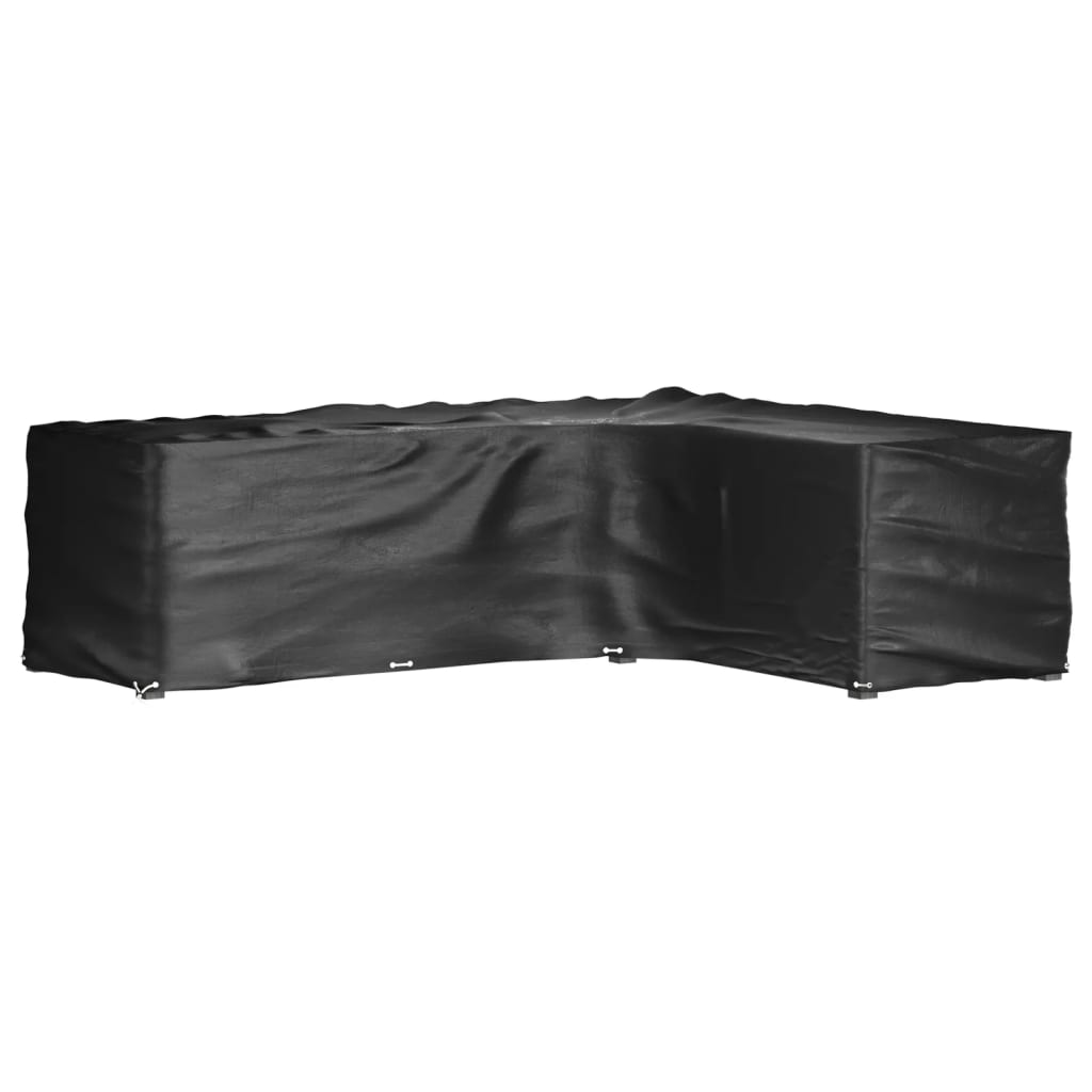Capas p/ mobília jardim forma de l 2 pcs 16 ilhós 260x210x80 cm