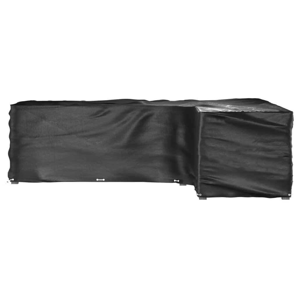 Capas p/ mobília jardim forma de l 2 pcs 16 ilhós 260x210x80 cm