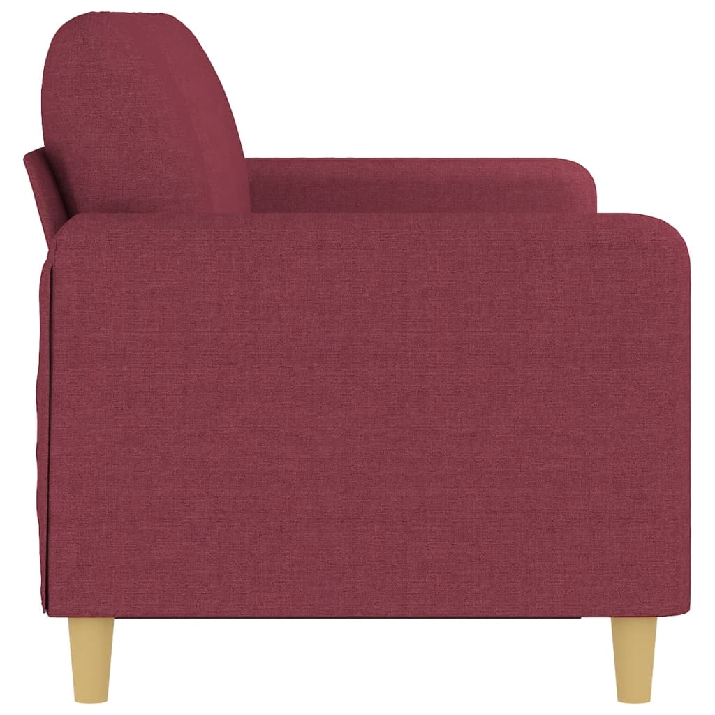 Sofá de 3 lugares tecido 180 cm vermelho tinto