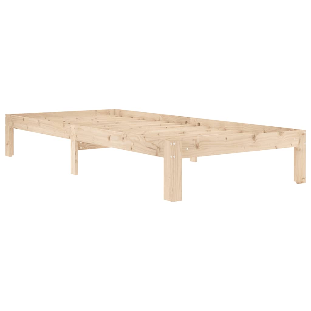 Estrutura de cama 90 x 200 cm madeira de pinho maciça