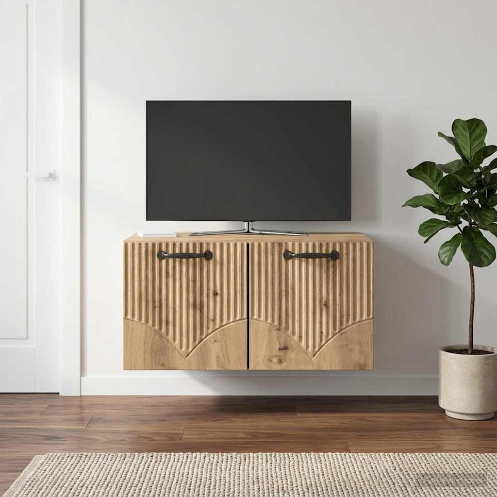 Gabinete de TV de parede 59,5 x 41 x 30 cm carvalho arttisan