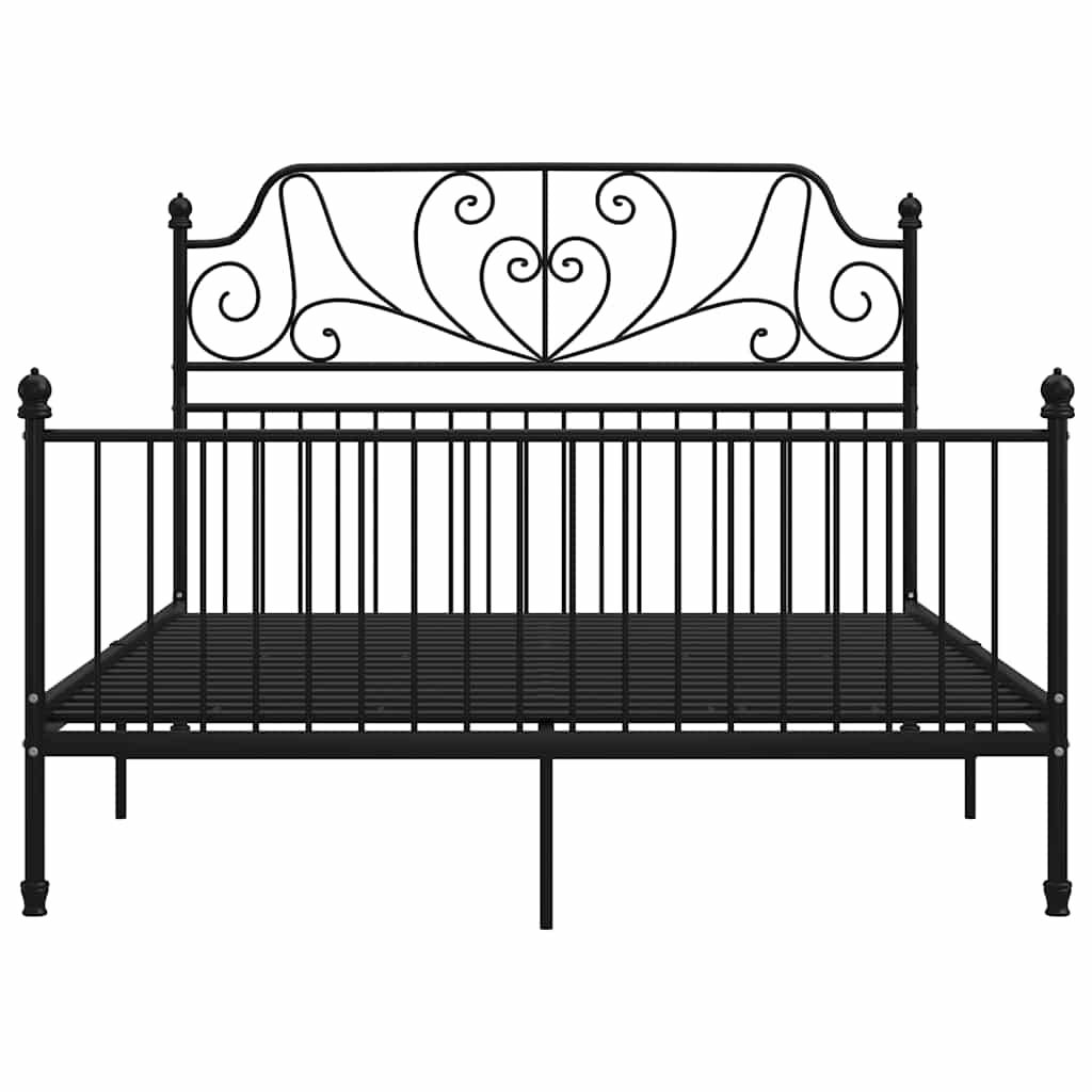 Estrutura de cama 160x200 cm metal preto