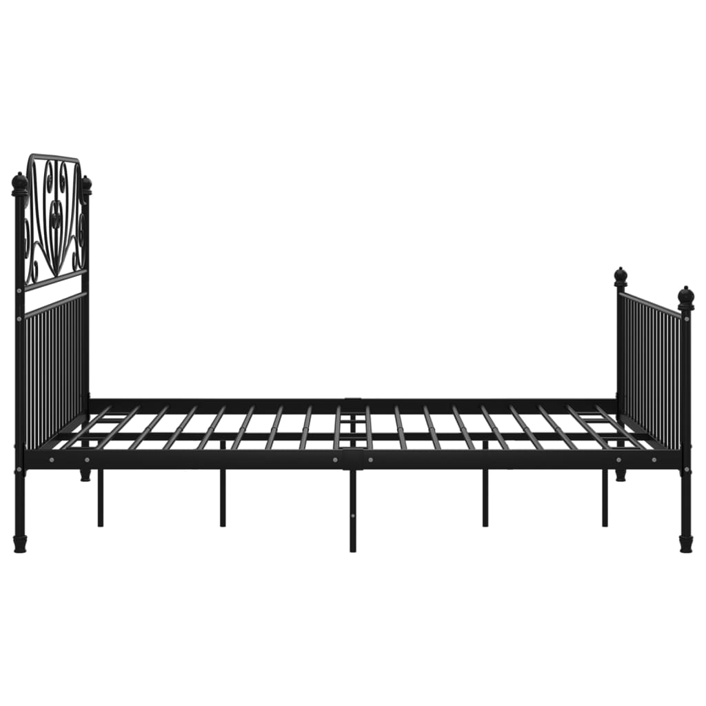 Estrutura de cama 160x200 cm metal preto