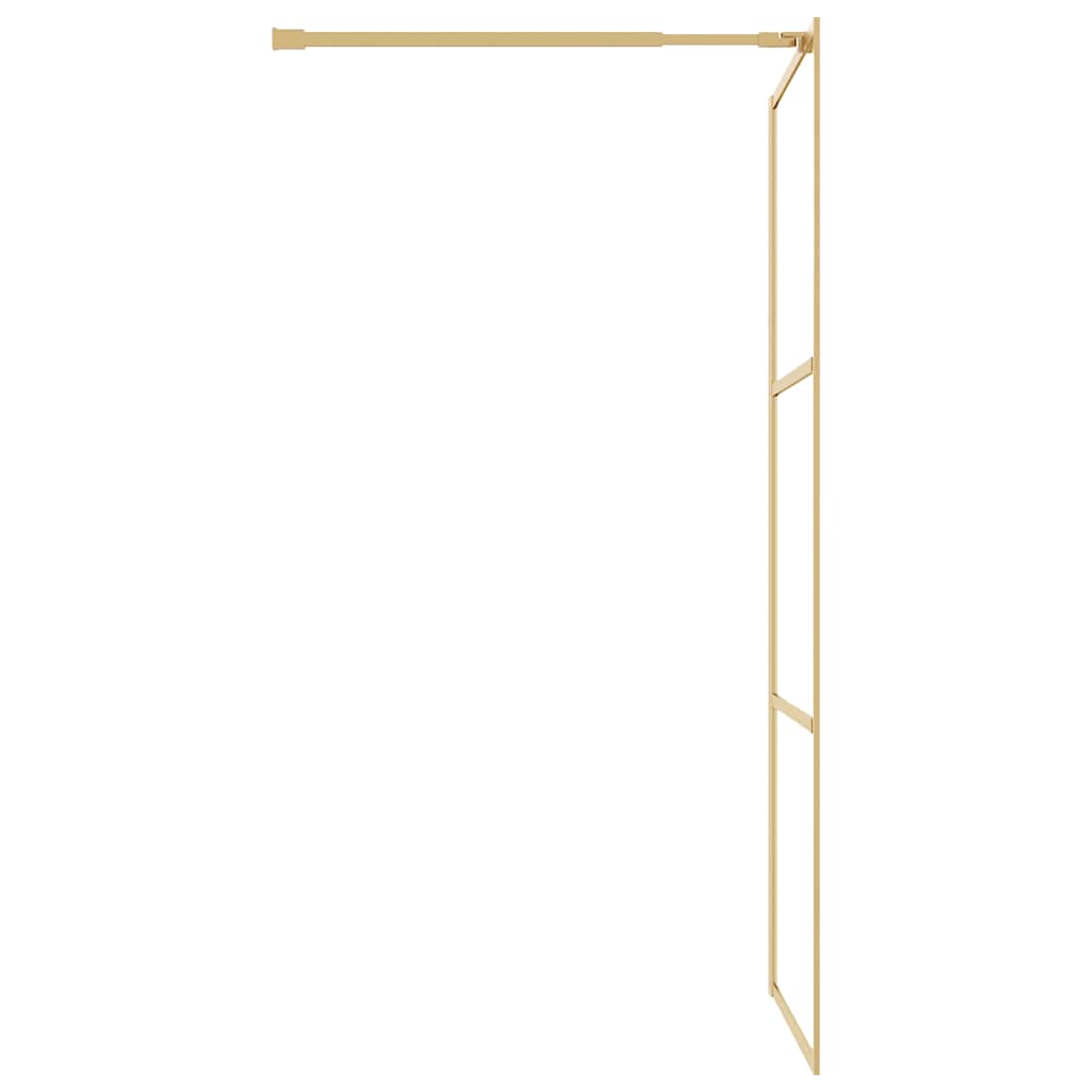 Divisória de chuveiro 100x195 cm vidro transparente esg dourado