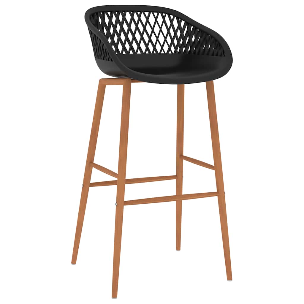 Cadeiras de bar 2 pcs preto