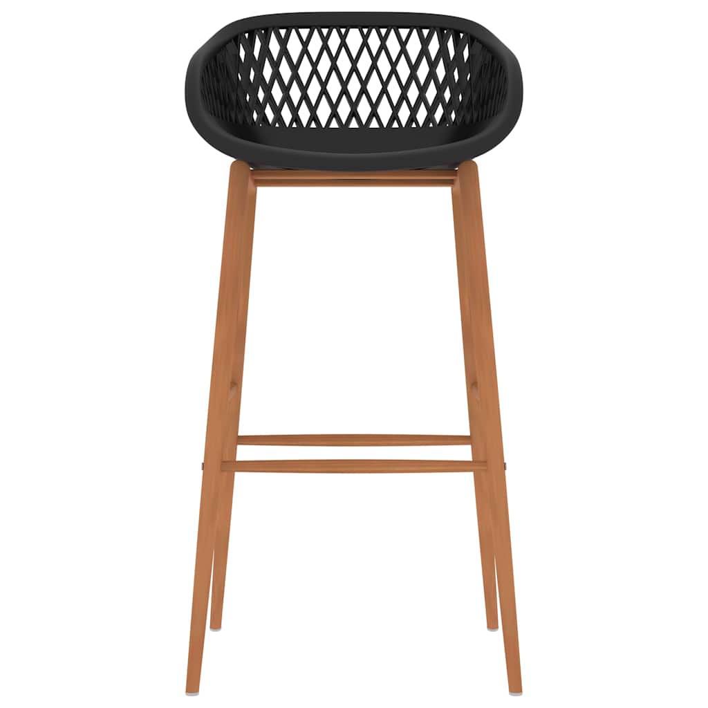 Cadeiras de bar 2 pcs preto