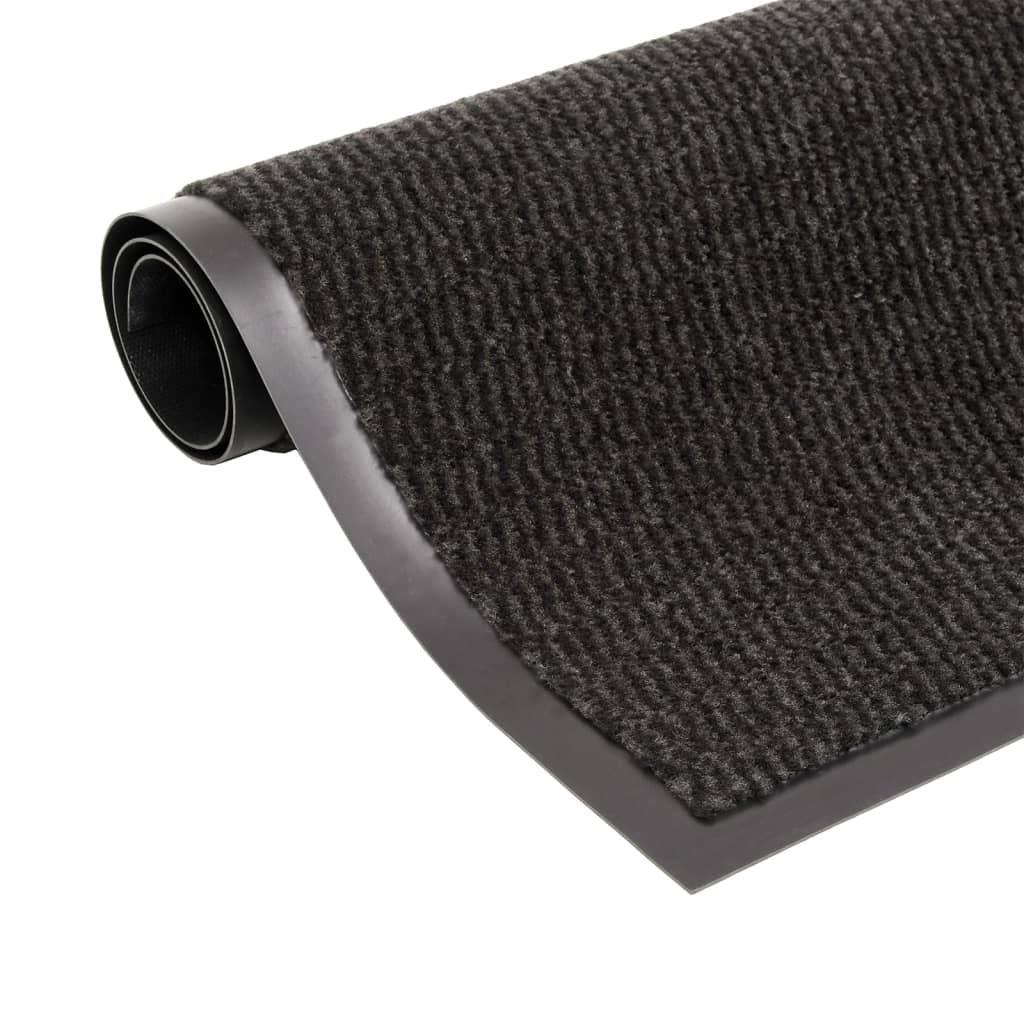 Tapete controlo pó retangular tufado 2pcs 40x60cm preto