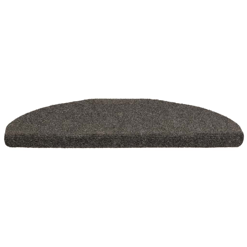 Tapetes de escada autoadesivos 20 peças 65x21x4 cm antracite meio redondo grande