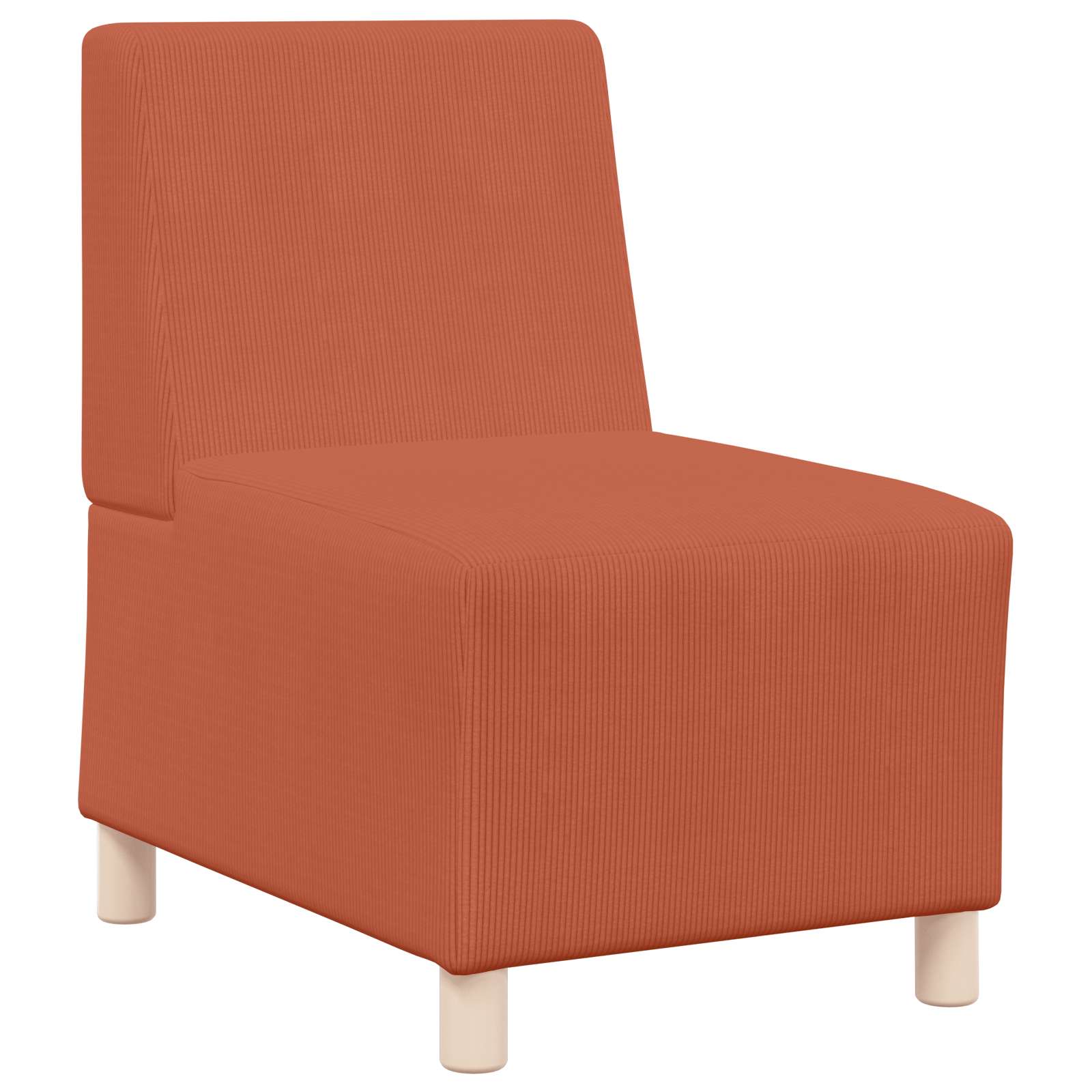 Unidade de sofá modular sem braços laranja 55 x 74 x 82 cm