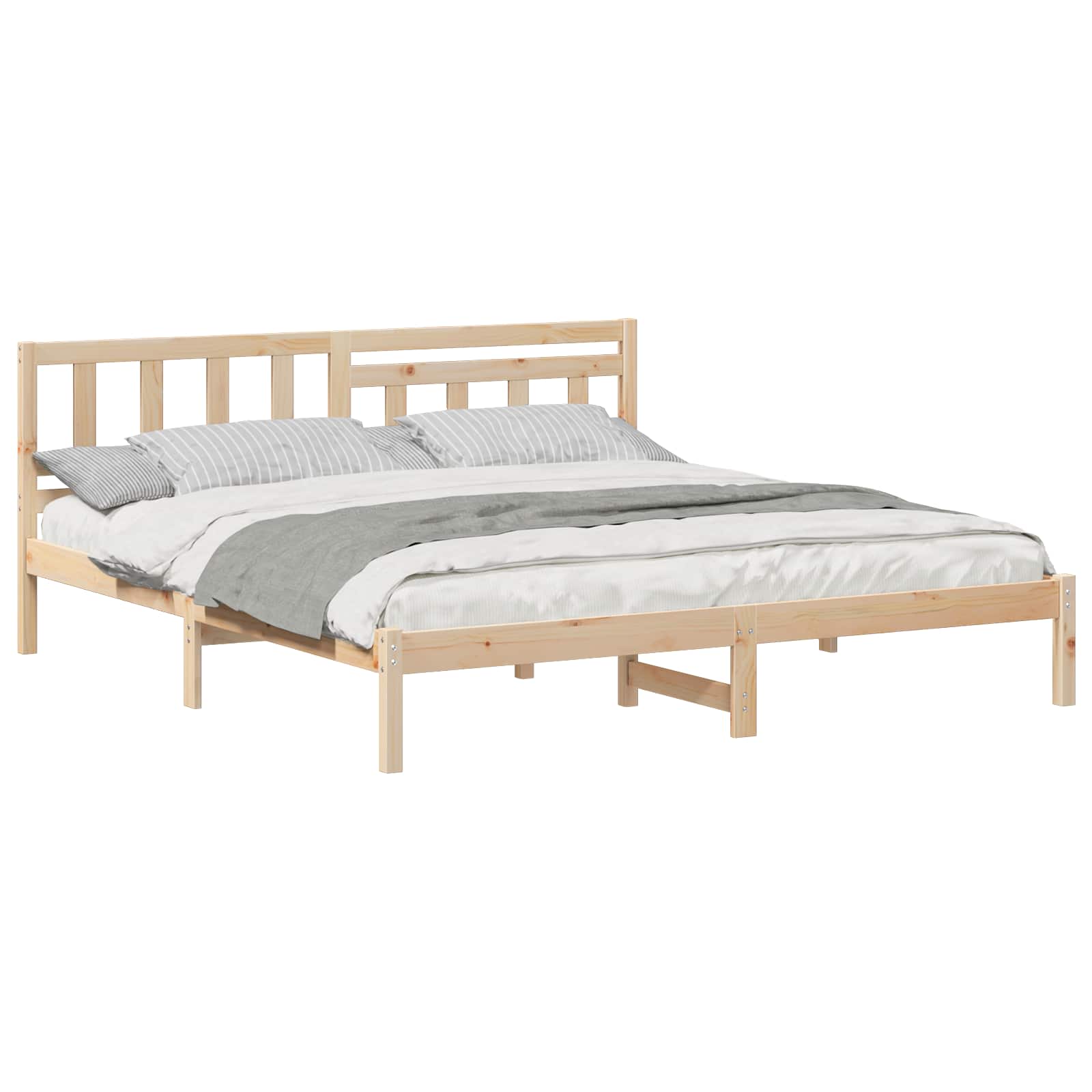 Estrutura da cama com cabeceira castanho 180 x 200 cm