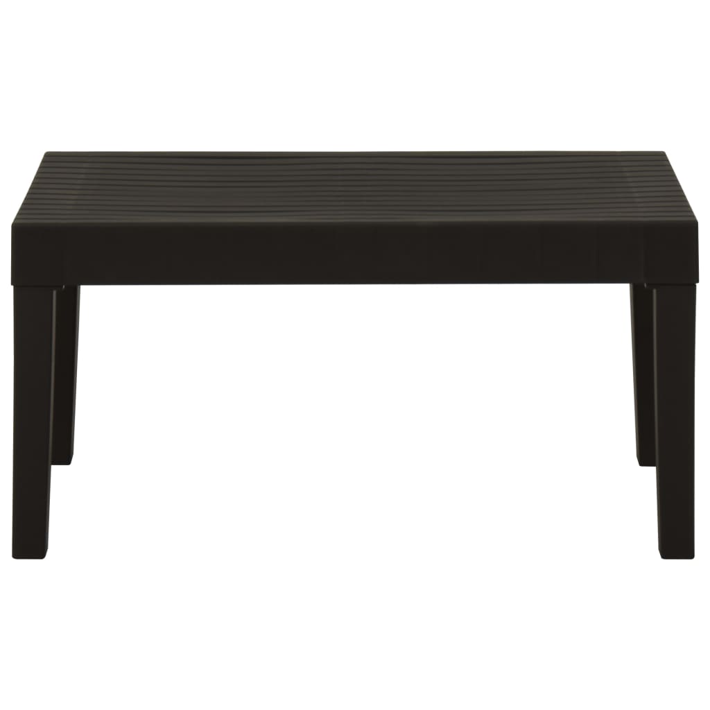 3 Pcs conjunto lounge de jardim c/ almofadões plástico cinzento