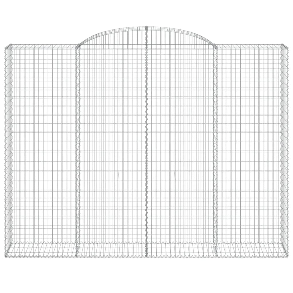 Cestos gabião arqueados 3pcs 300x50x220/240cm ferro galvanizado
