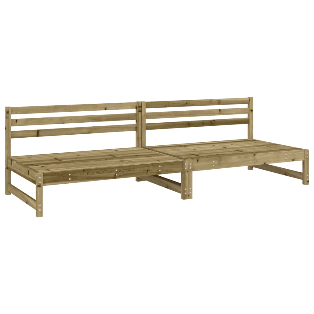 Sofás de centro para jardim 2 pcs 120x80 cm pinho impregnada