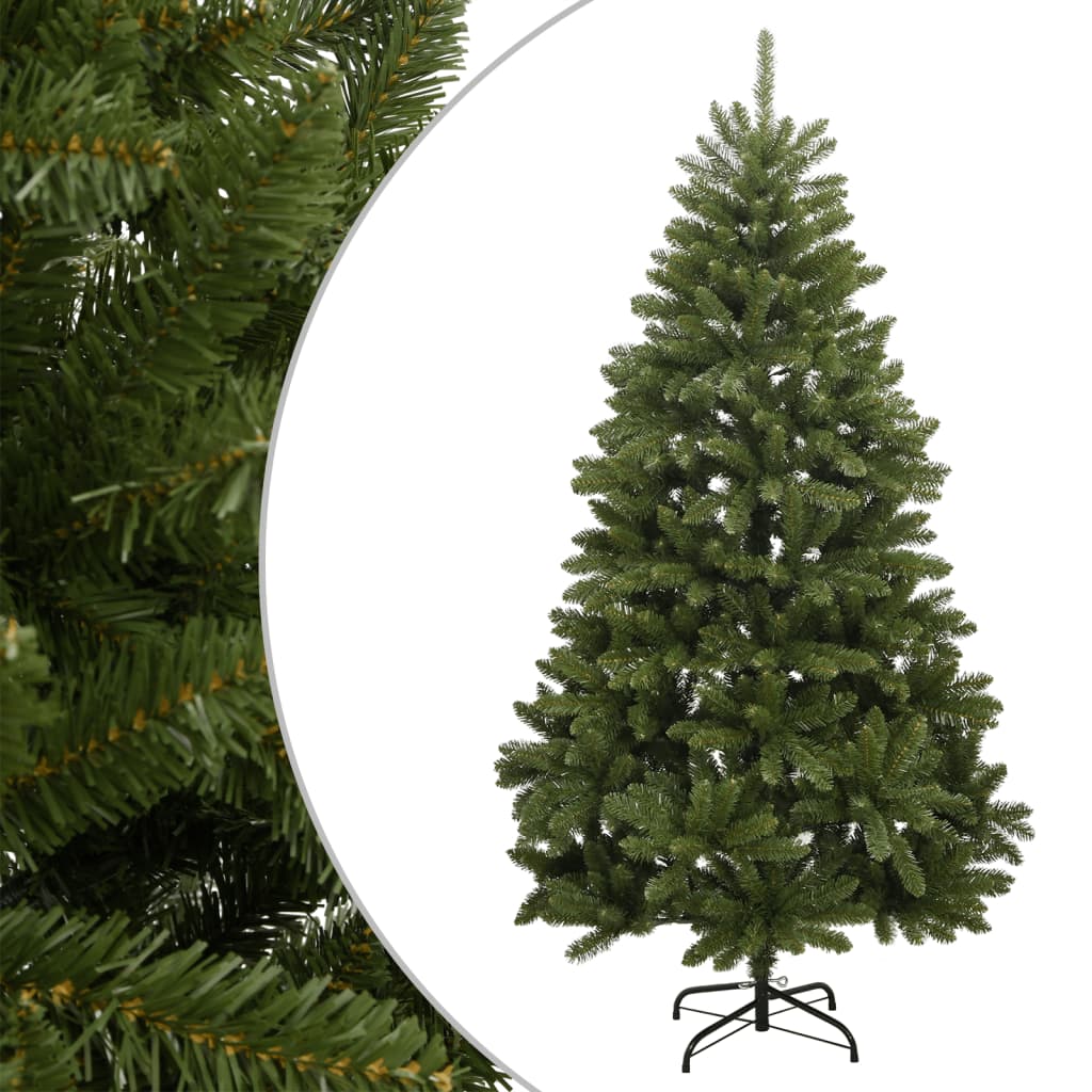 Árvore de natal artificial articulada com suporte 210 cm verde
