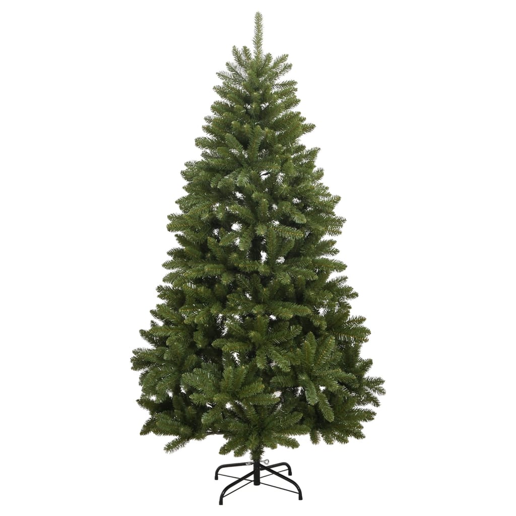 Árvore de natal artificial articulada com suporte 210 cm verde