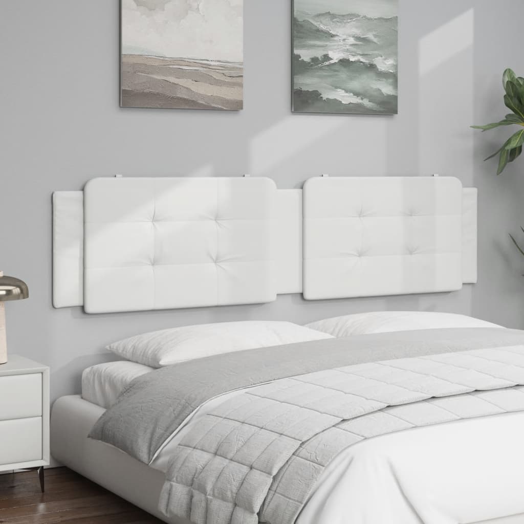 Almofadão de cabeceira zadar 200 cm couro artificial branco