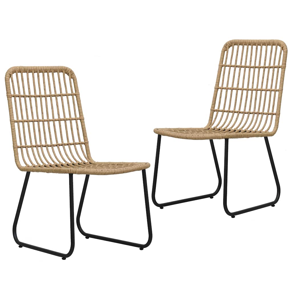 3 Pcs conjunto de jantar para jardim vime PE e vidro