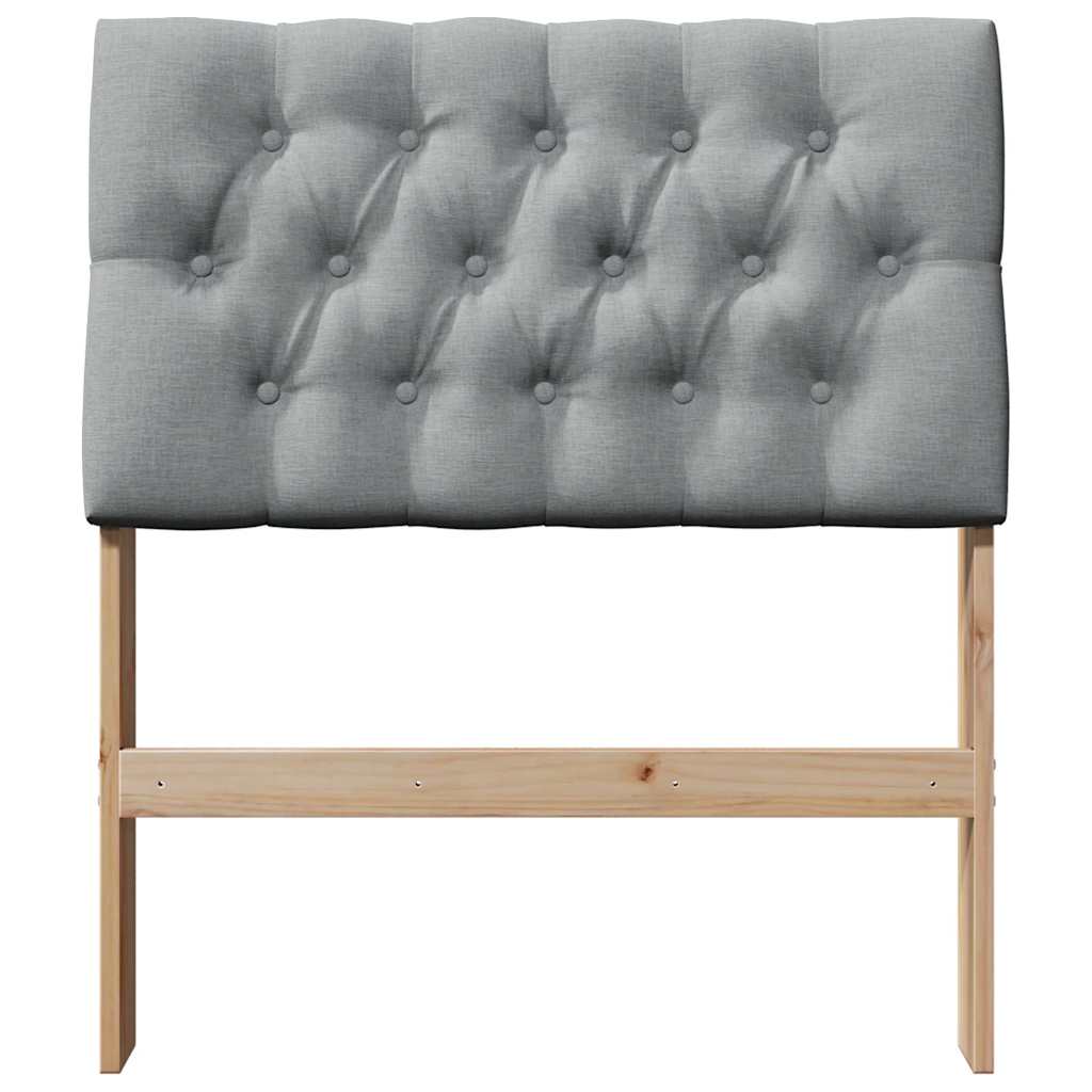 Cabeceira estofada cinzento-claro 80 cm