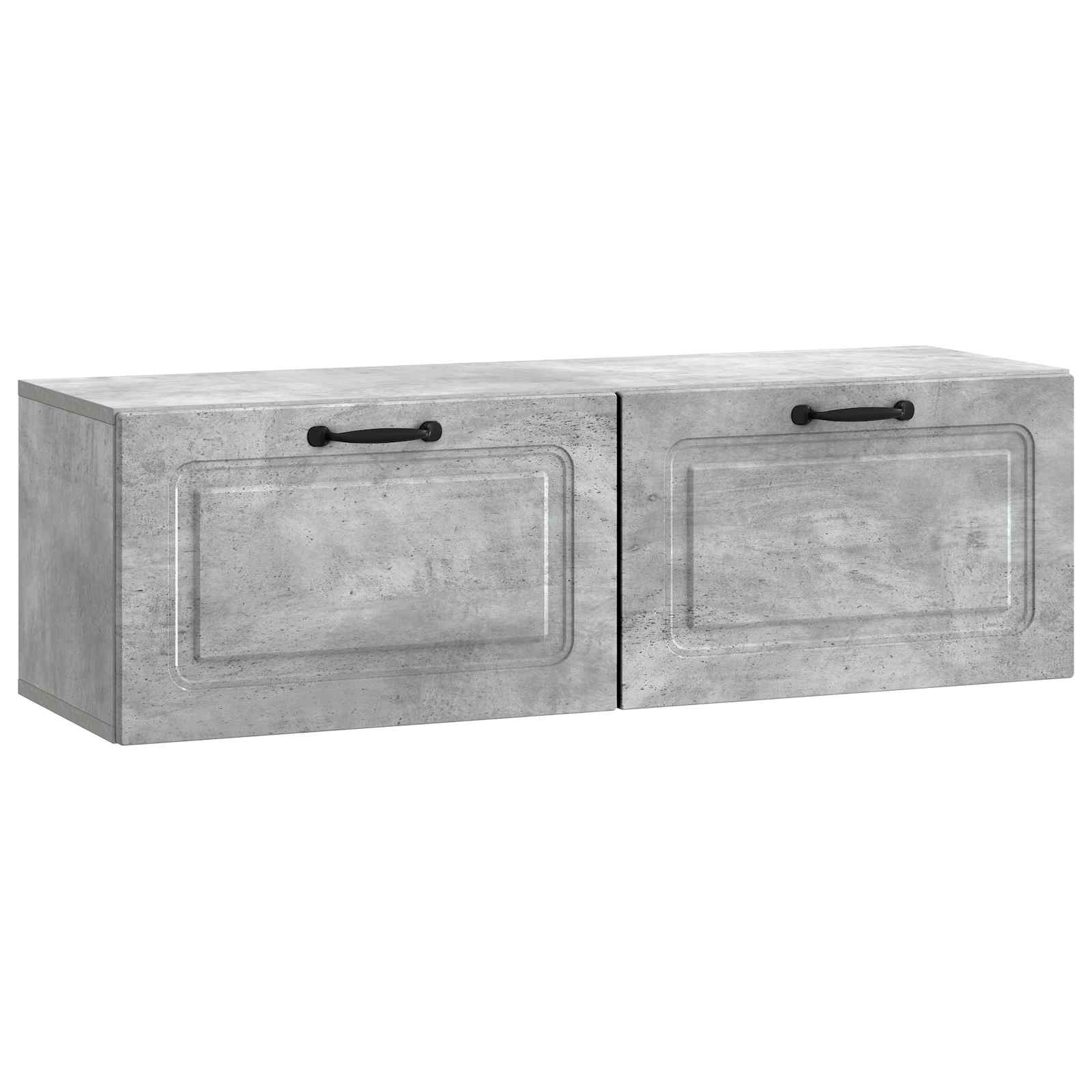 Gabinete de TV de parede cinzento cimento 98 x 31 x 30 cm