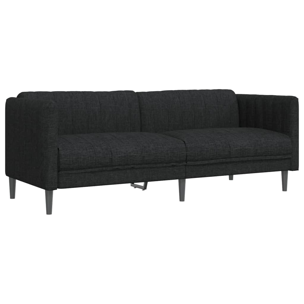 2 Pcs conjunto de sofás tecido preto