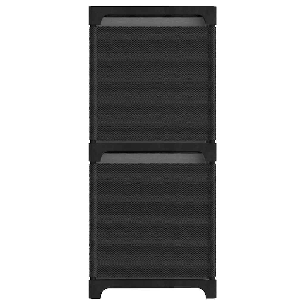 Unid. prateleiras 6 cubos c/ caixas 103x30x72,5cm tecido preto