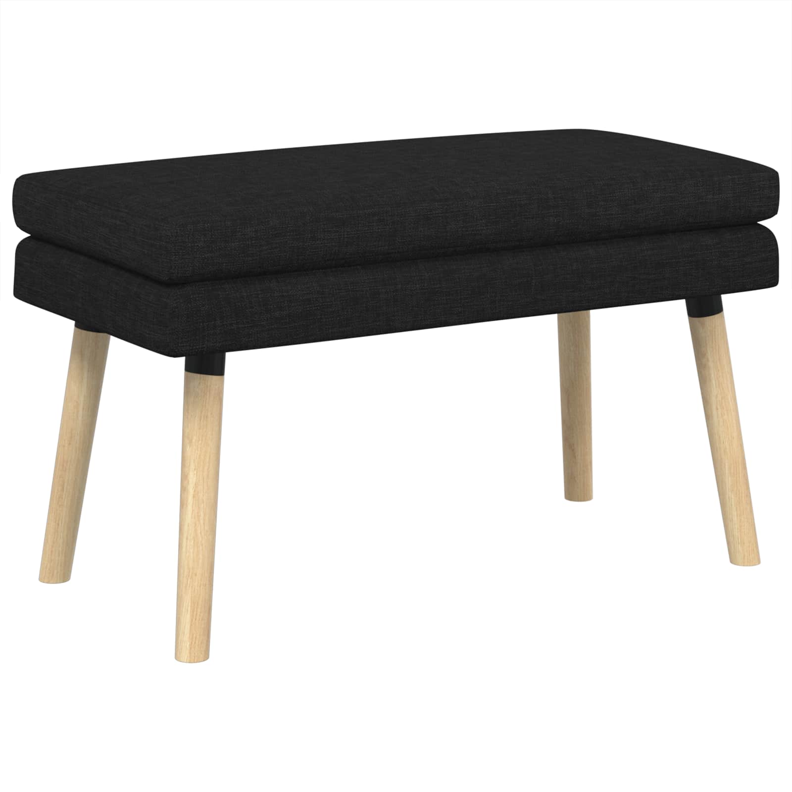 Banco de camadas duplas preto 80 x 40 x 47 cm tecido