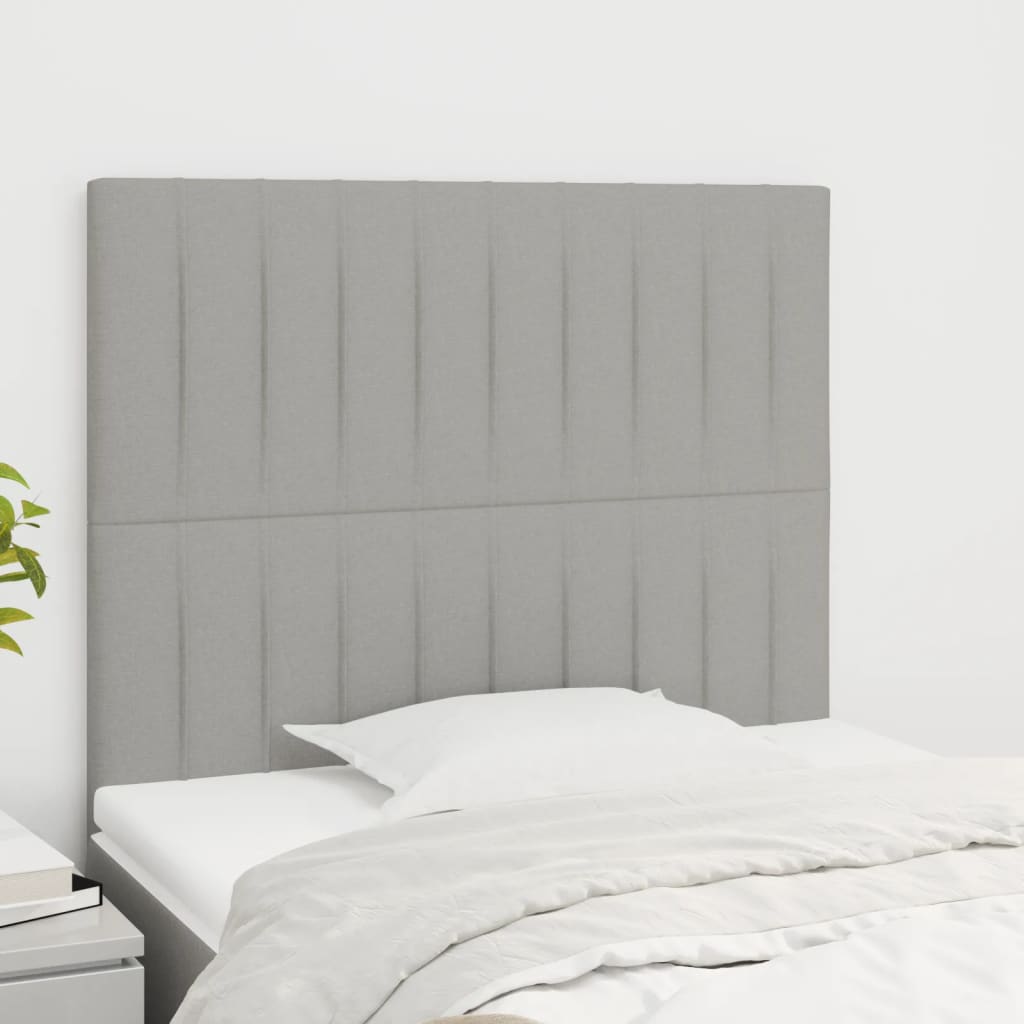 Cabeceira cinza claro 90x5x118/128 cm tecido