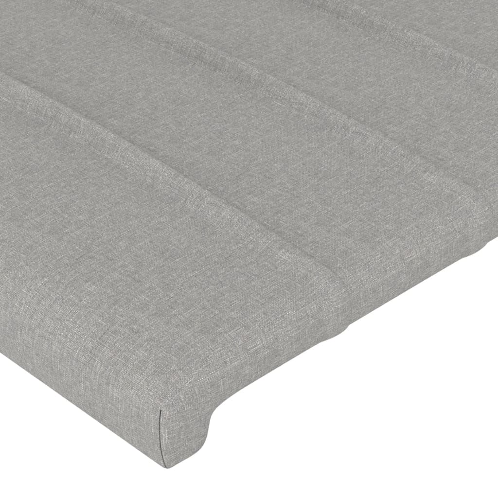 Cabeceira cinza claro 90x5x118/128 cm tecido