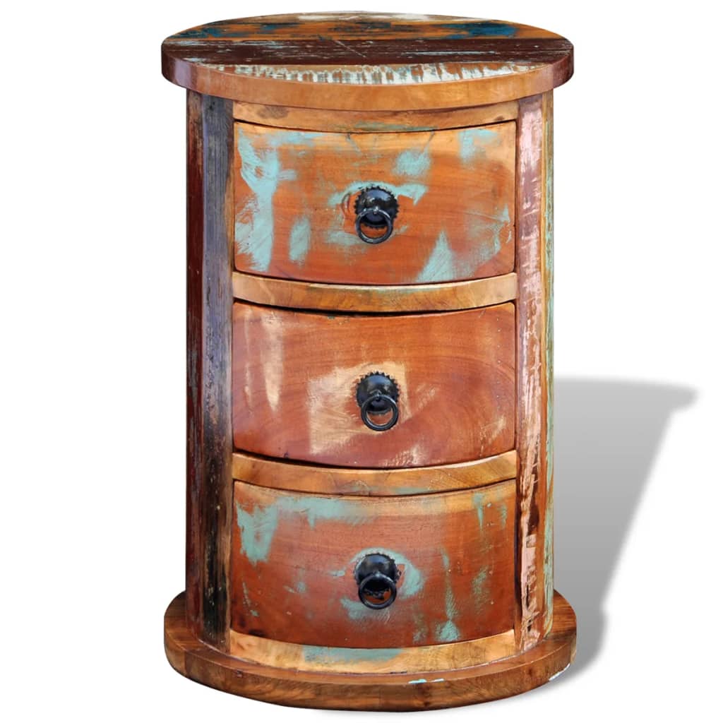 Armário com 3 gavetas madeira reciclada maciça