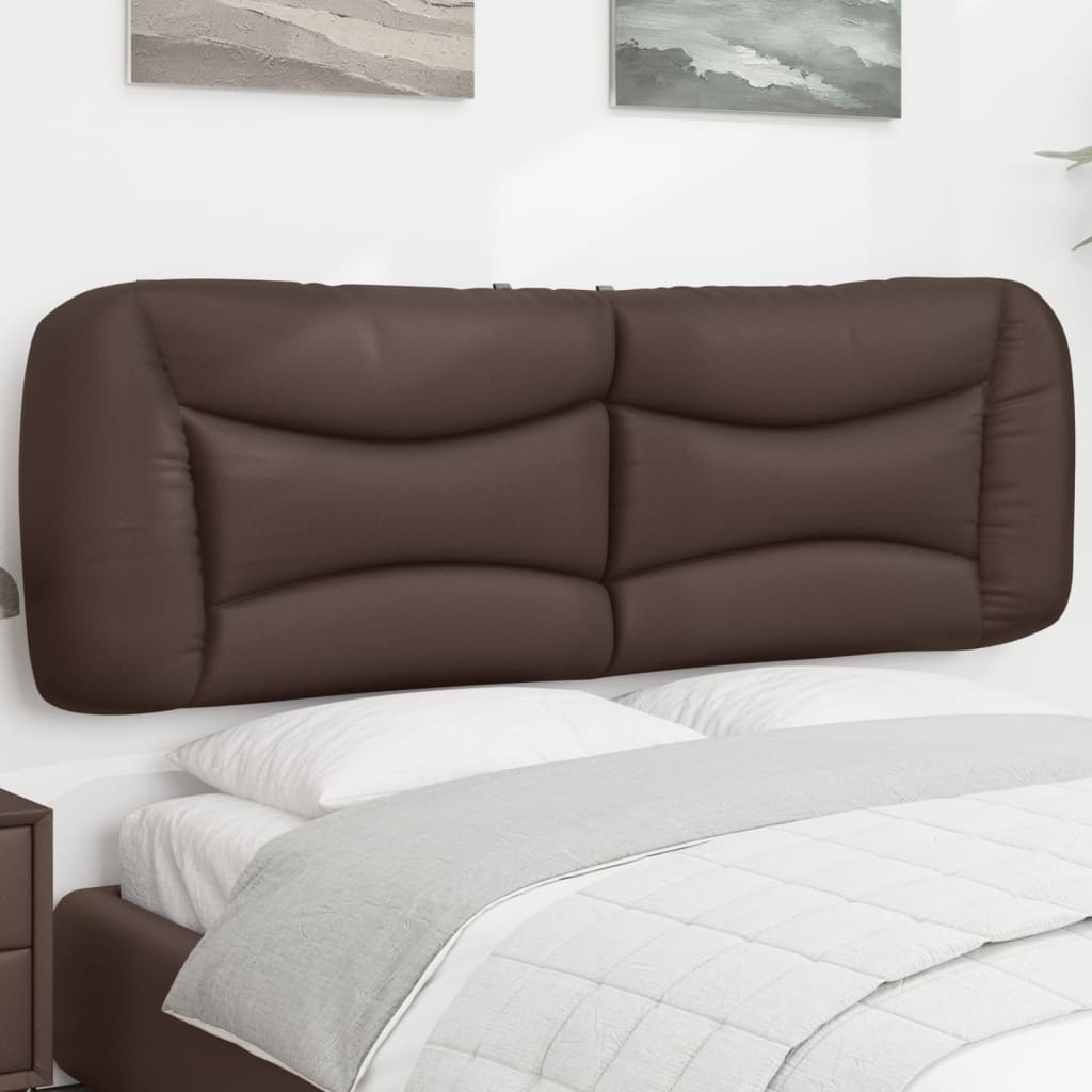 Almofadão de cabeceira hvar 160 cm couro artificial castanho
