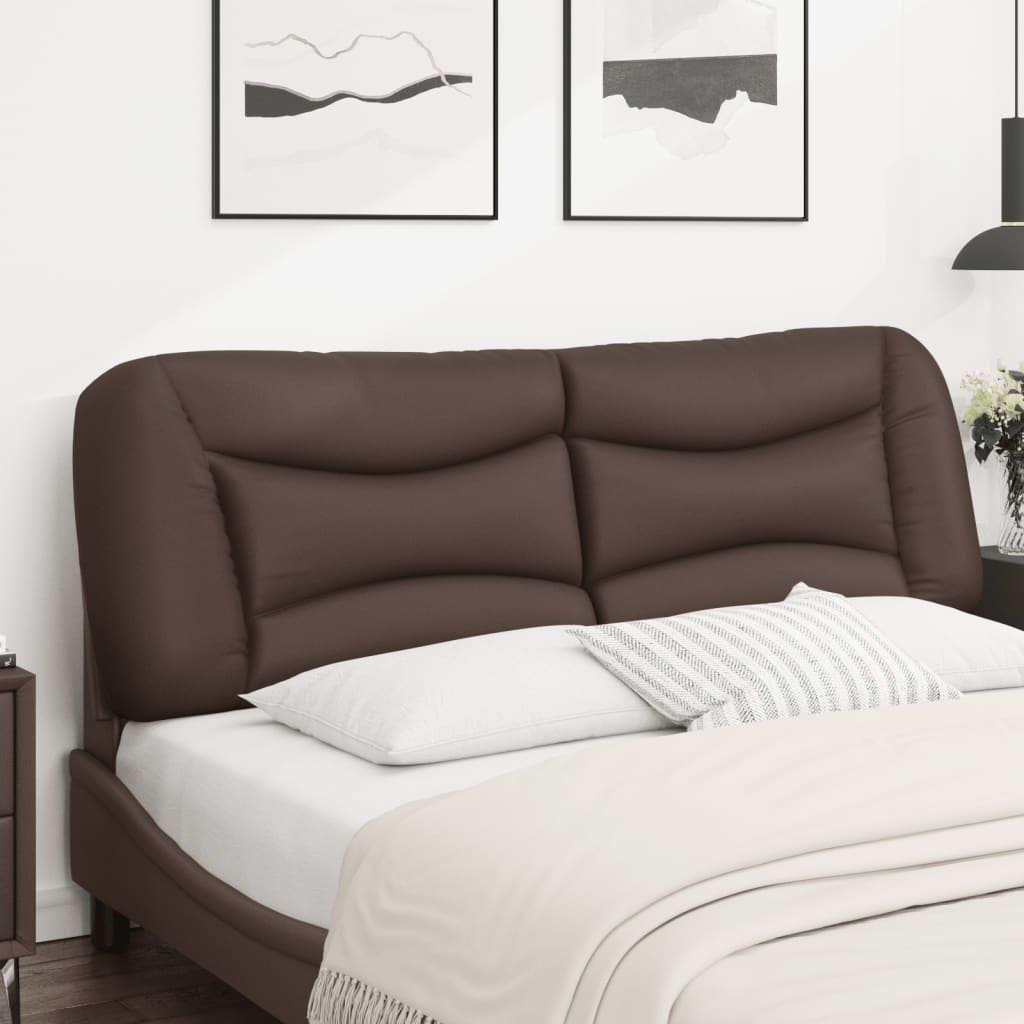 Almofadão de cabeceira hvar 160 cm couro artificial castanho