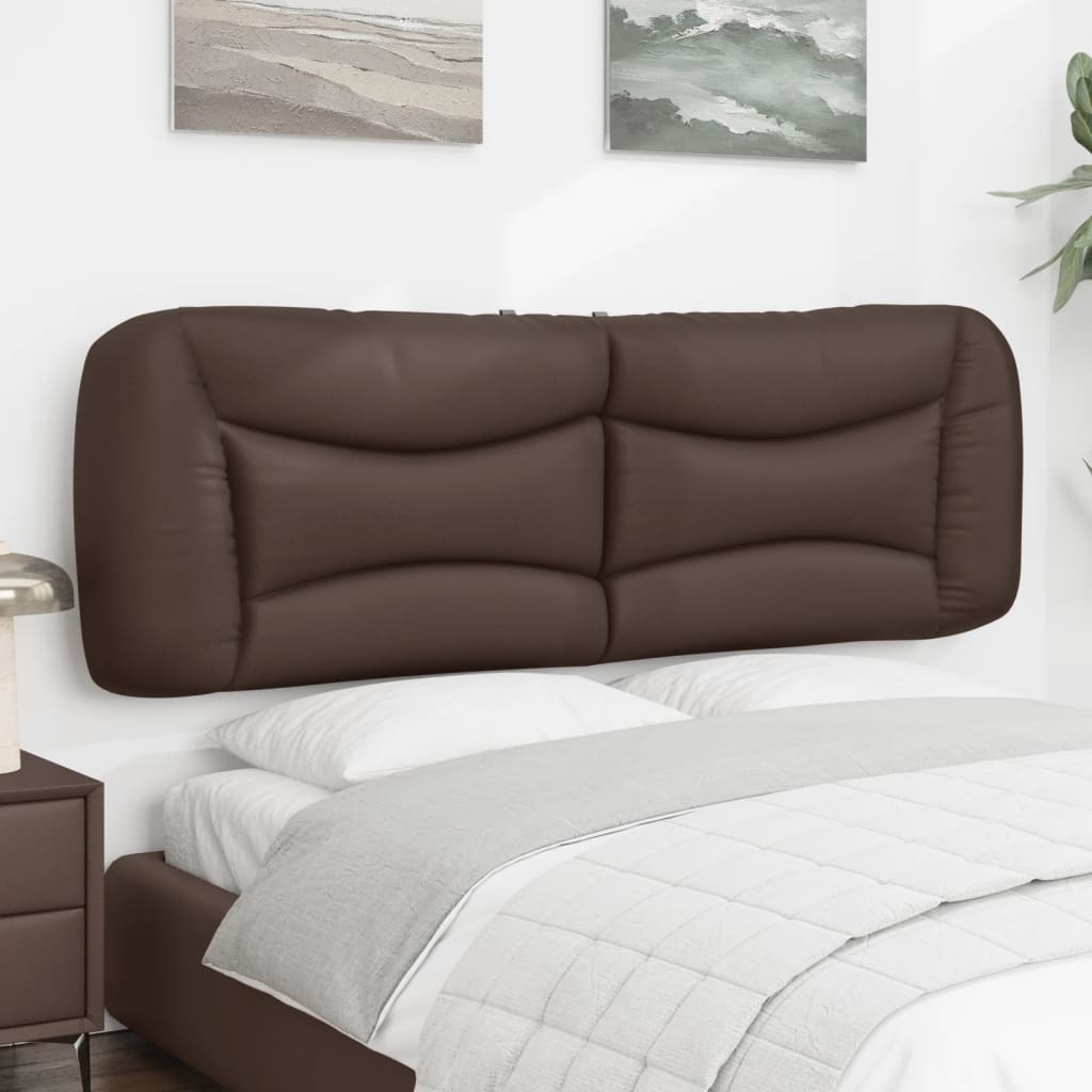 Almofadão de cabeceira hvar 160 cm couro artificial castanho