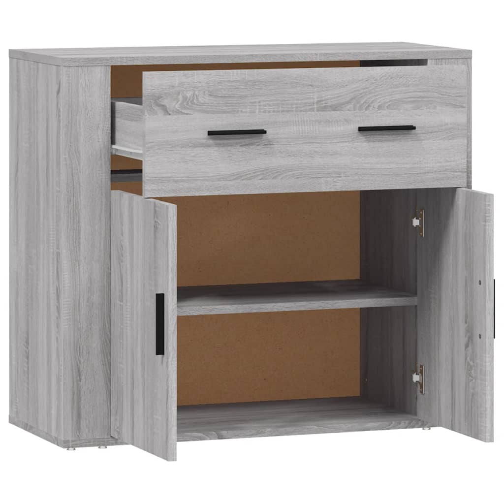 Aparador 80x33x70 cm derivados de madeira cinzento sonoma