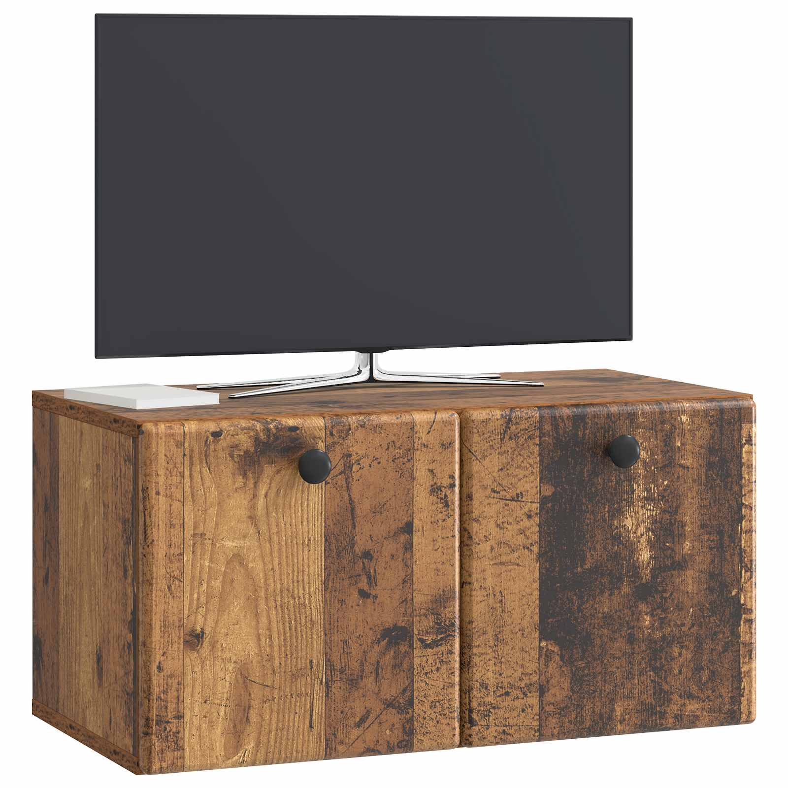 Gabinete de TV de parede 59,5 x 31 x 30 cm madeira antiga