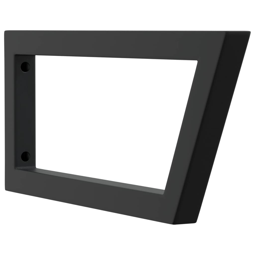 Suportes de prateleira p/ lavatório 2pcs aço trapezoidais preto