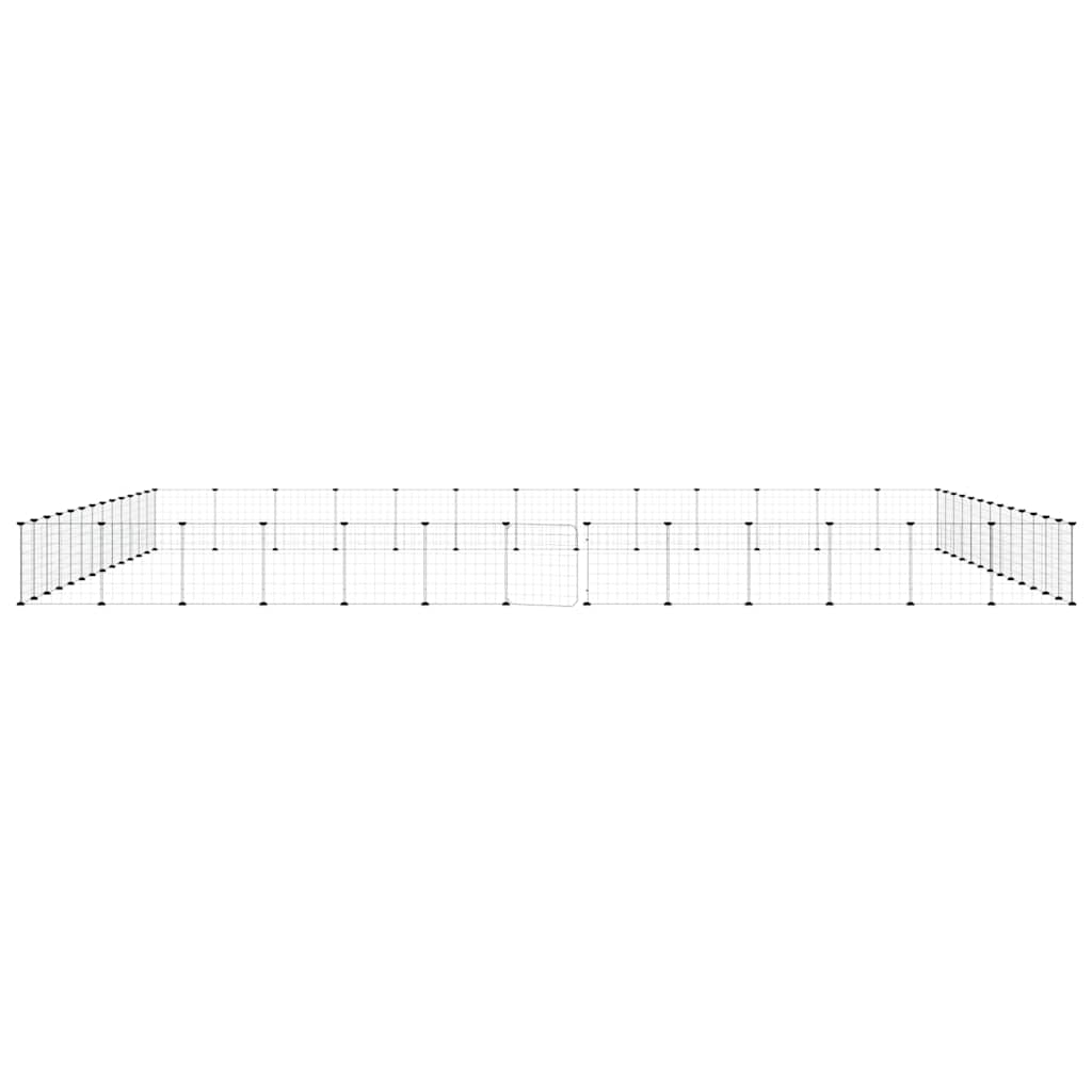Gaiola p/ animais de 52 painéis c/porta 35x35 cm aço preto