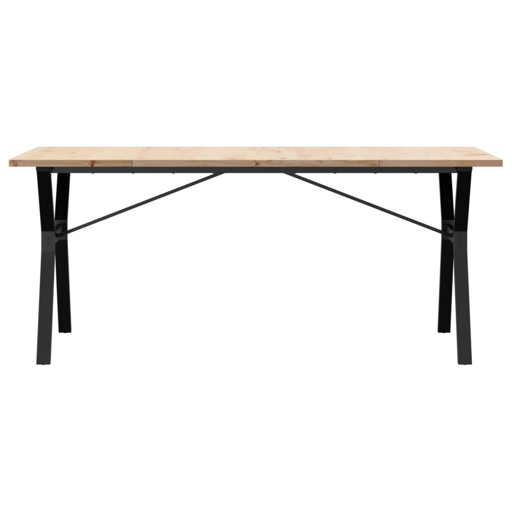 Mesa de jantar estrutura em y 180x90x75,5cm pinho/aço