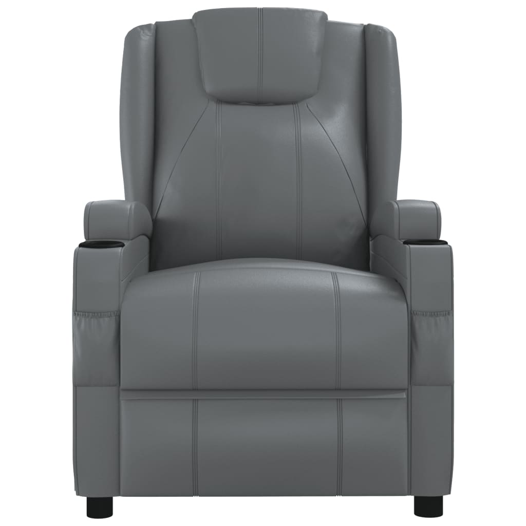 Poltrona de massagens couro artificial antracite