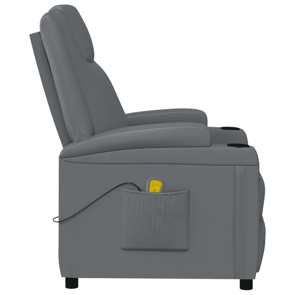 Poltrona de massagens couro artificial antracite