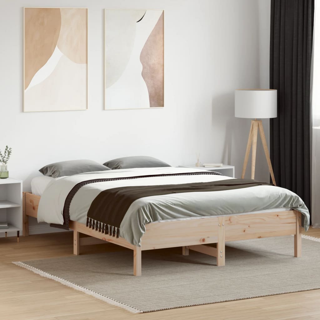 Cama sem colchão 120x190 cm madeira de pinho maciça