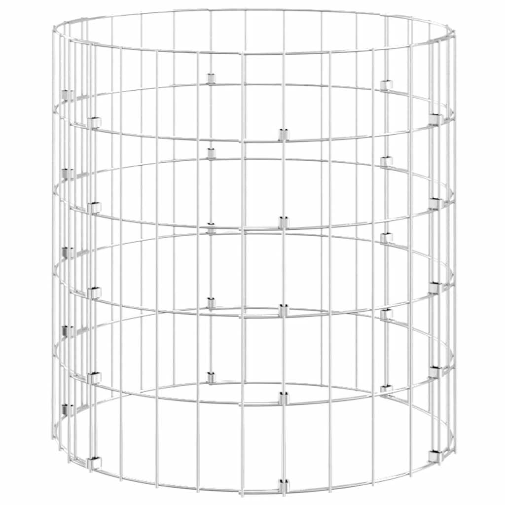 Canteiro elevado/cesto gabião em poste ø50x50cm aço galvanizado