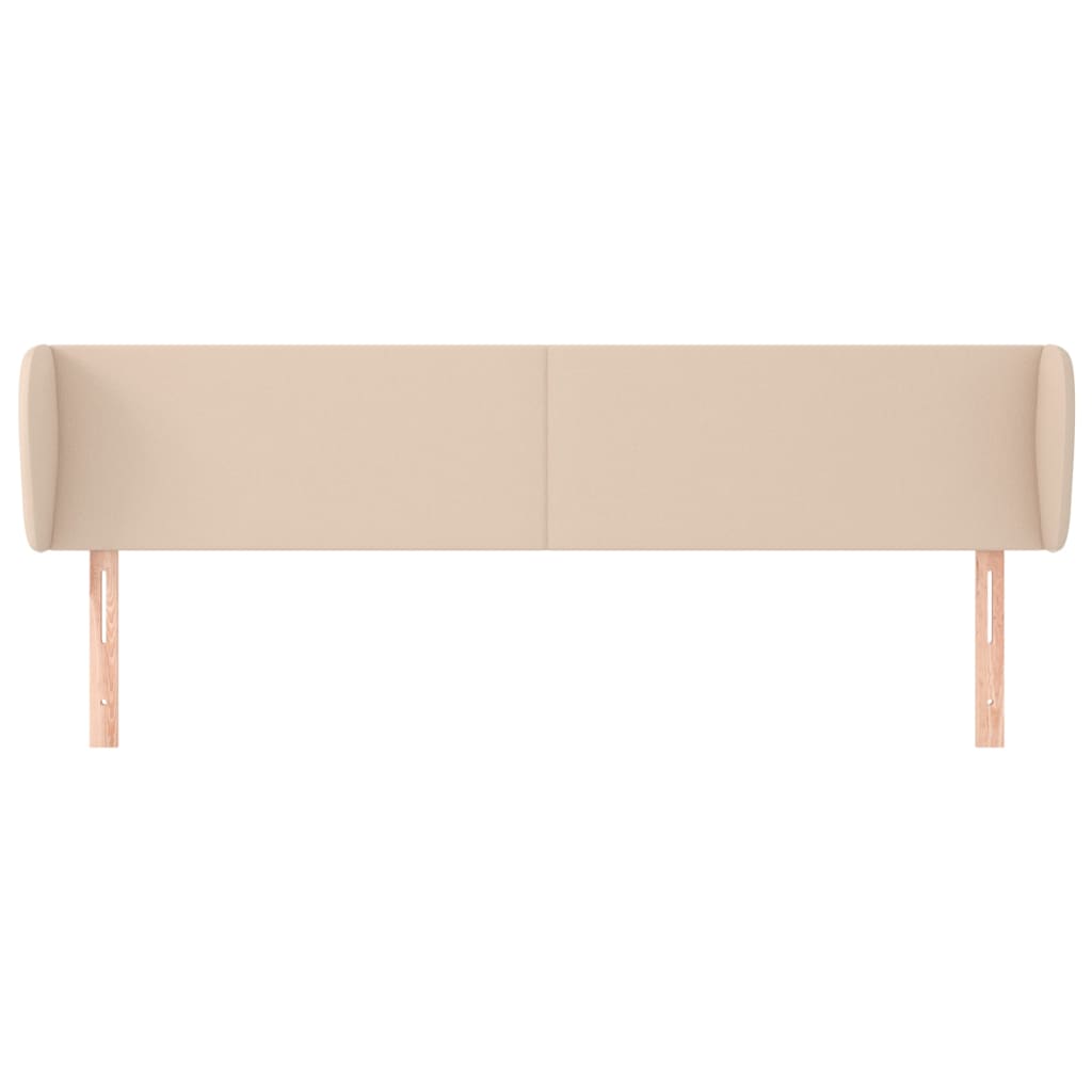 Cabeceira cama abas couro artificial 203x23x78/88 cm cappuccino