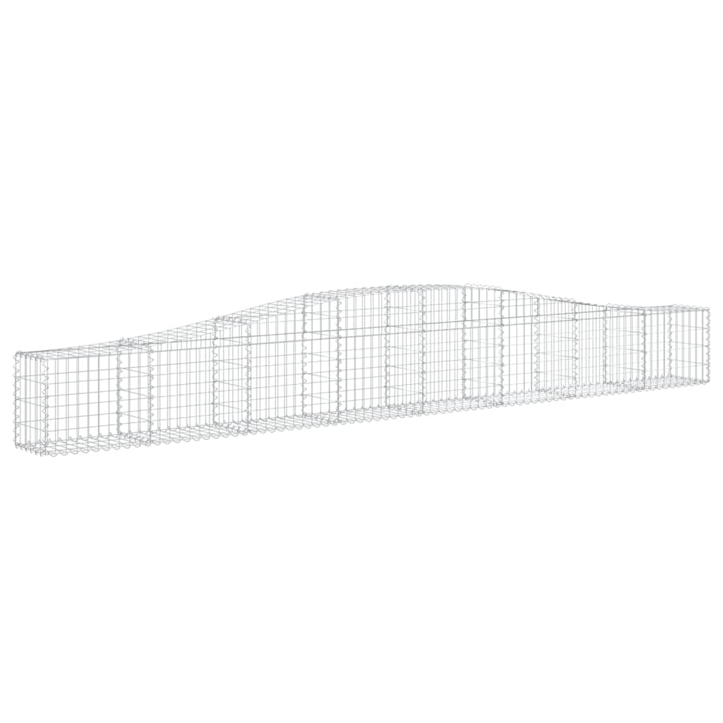 Cestos gabião arqueados 6 pcs 400x30x40/60 cm ferro galvanizado