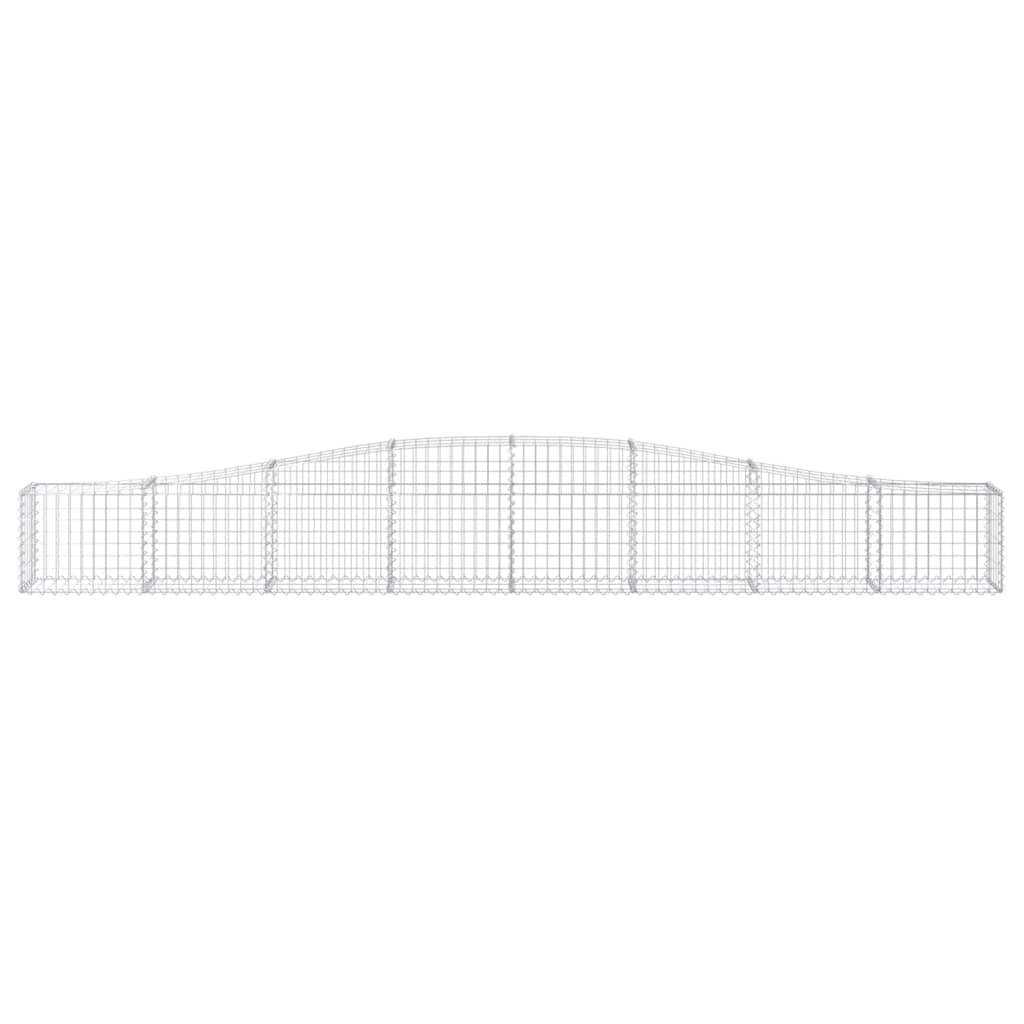 Cestos gabião arqueados 6 pcs 400x30x40/60 cm ferro galvanizado