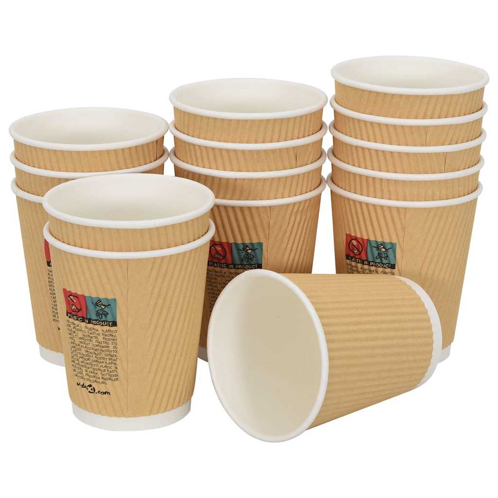 Copos de café de papel 500 pcs 8oz 200ml castanho