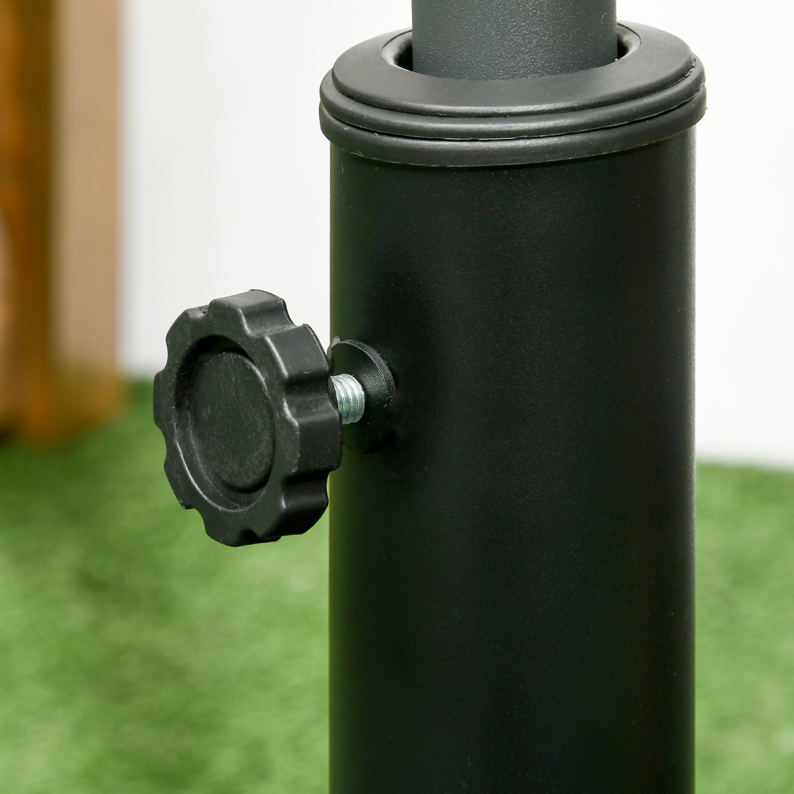Base para chapéu de sol de resina 19 kg com mastro de ø32/38/48 mm para jardim varanda pátio 51x51x32 cm preto