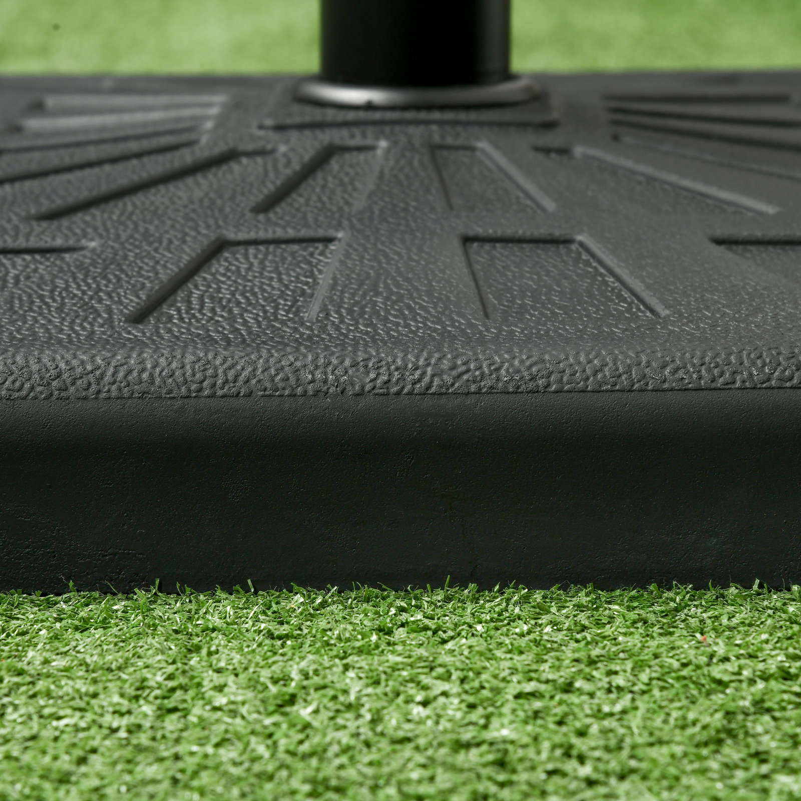Base para chapéu de sol de resina 19 kg com mastro de ø32/38/48 mm para jardim varanda pátio 51x51x32 cm preto