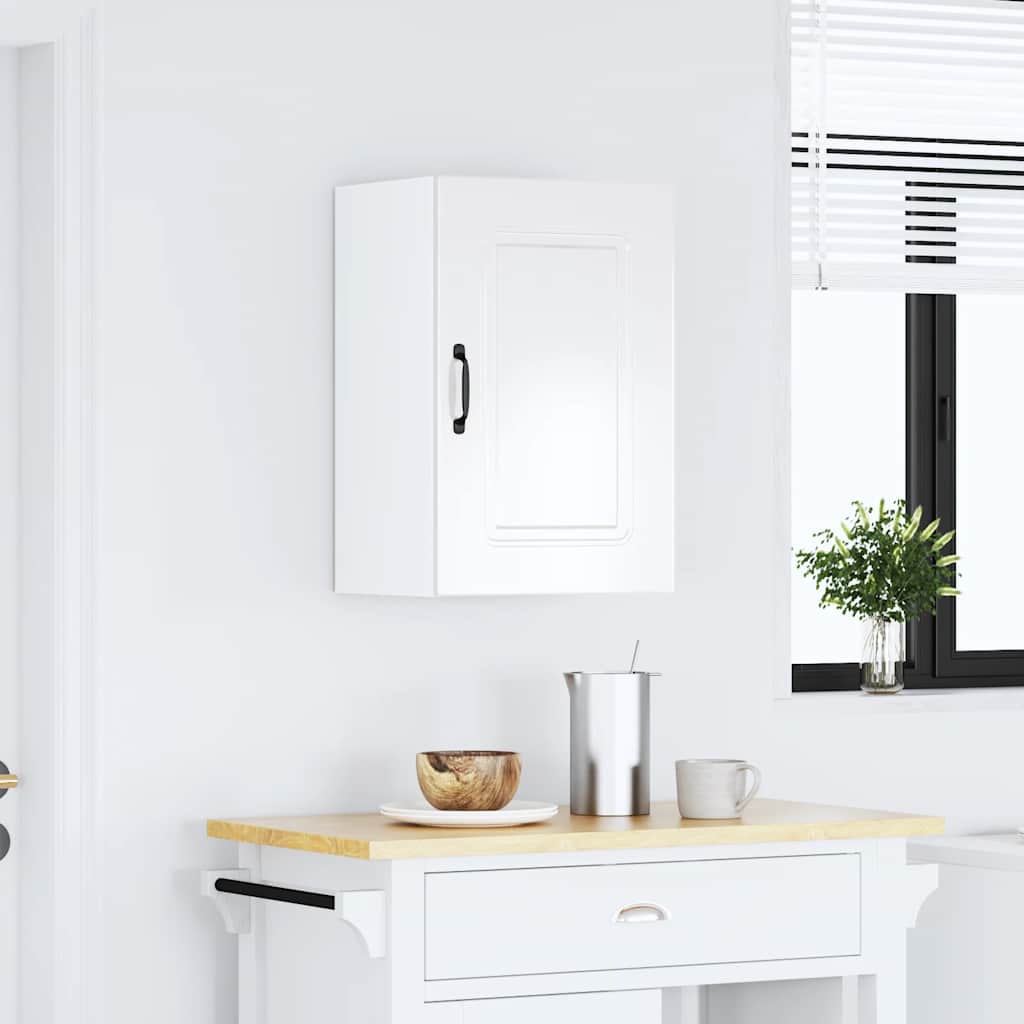 Armário de parede de cozinha kalmar branco alto brilho