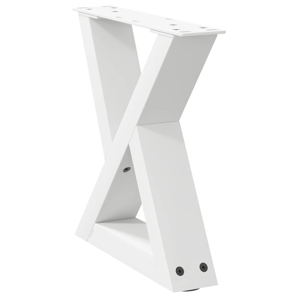 Pés para mesa de centro 2 peças, branco, 30x(30-31,3) cm, aço