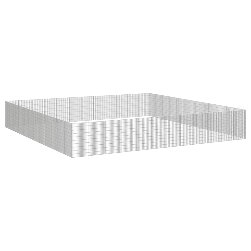 Recinto exterior p/ animais 48 painéis 54x100cm ferro galvaniz.